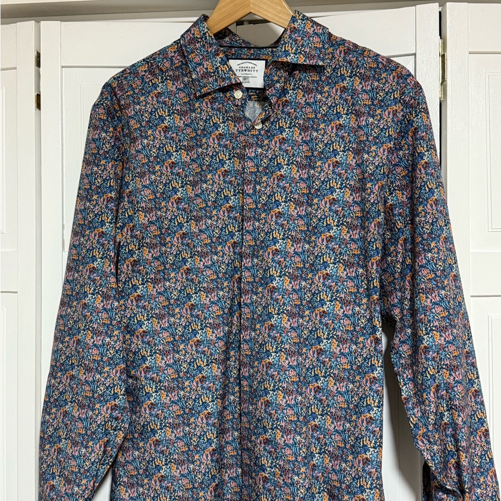 Charles Tyrwhitt Men's Multicolor Floral Shirt